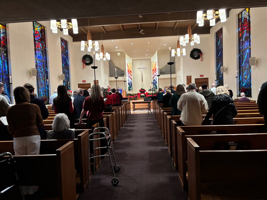 Congregation gathered for Sunday worship