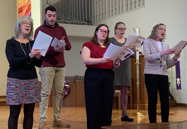 Church choir performing